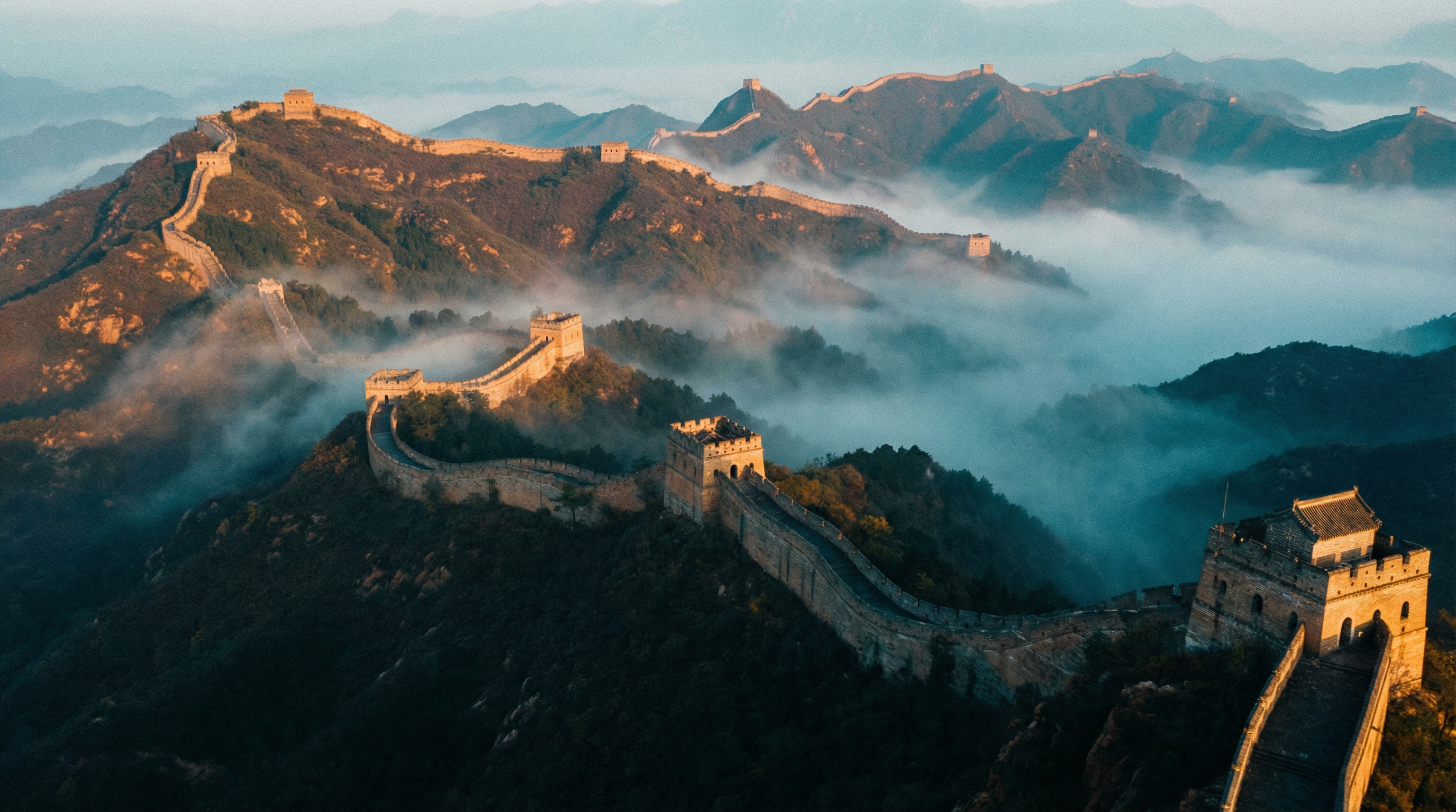 Great Wall of China aerial view